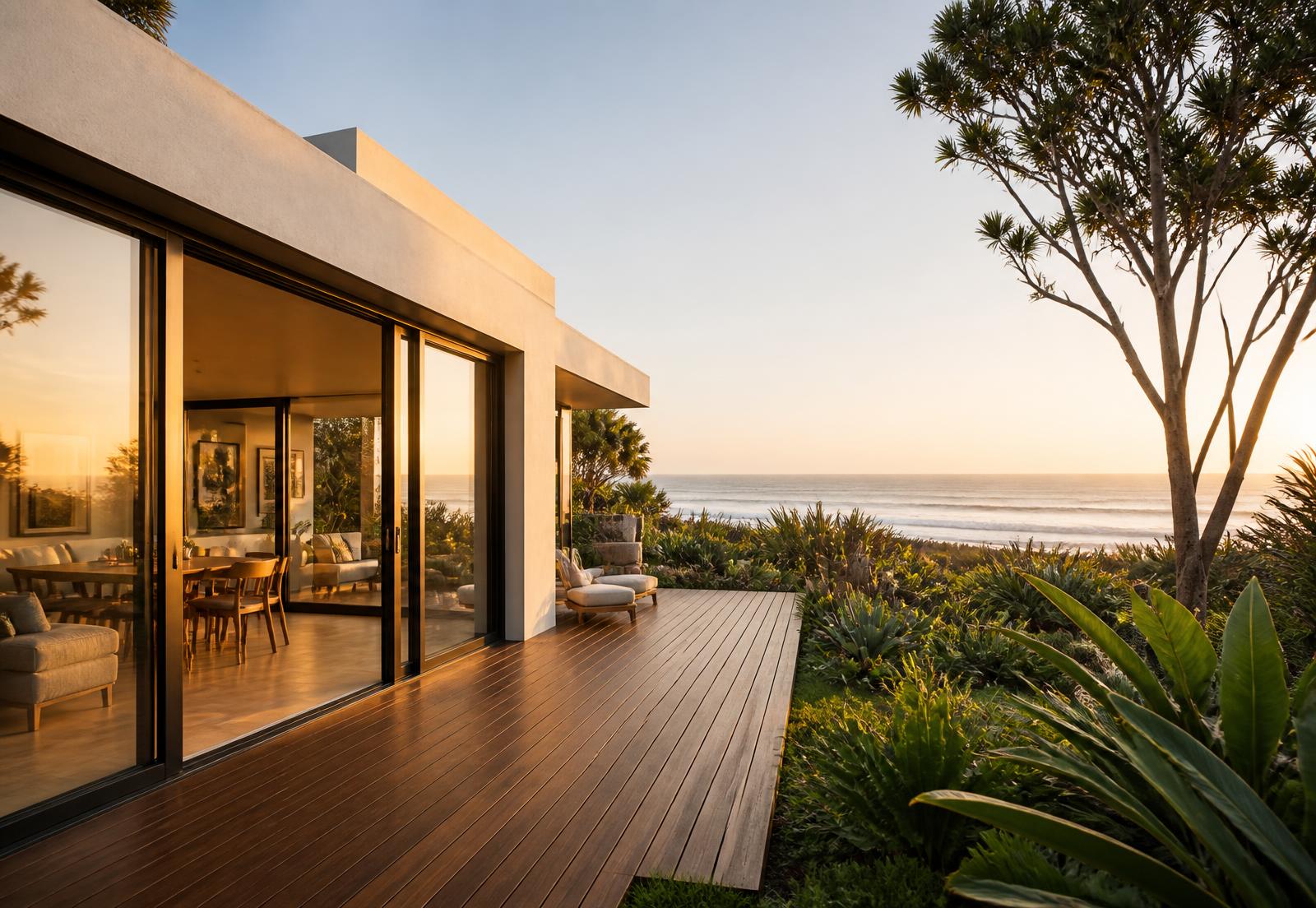 Coastal Ballito home with awnings and shutters